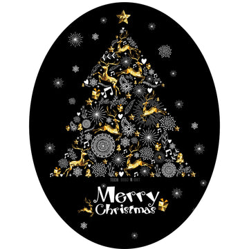 TD® stickers noël fenêtre vitre décoration autocollant adhésif sapin transparent fêtes fin d'année décoration murale chambre blanc